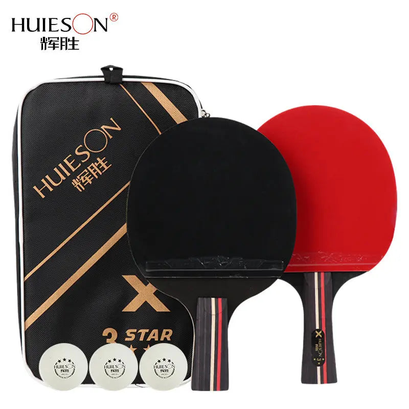 1Pair Table Tennis Rackets Professional Rubber Carbon Pingpong Racket Short Long Handle Table Tennis Training Rackets 1 Short 1 Long