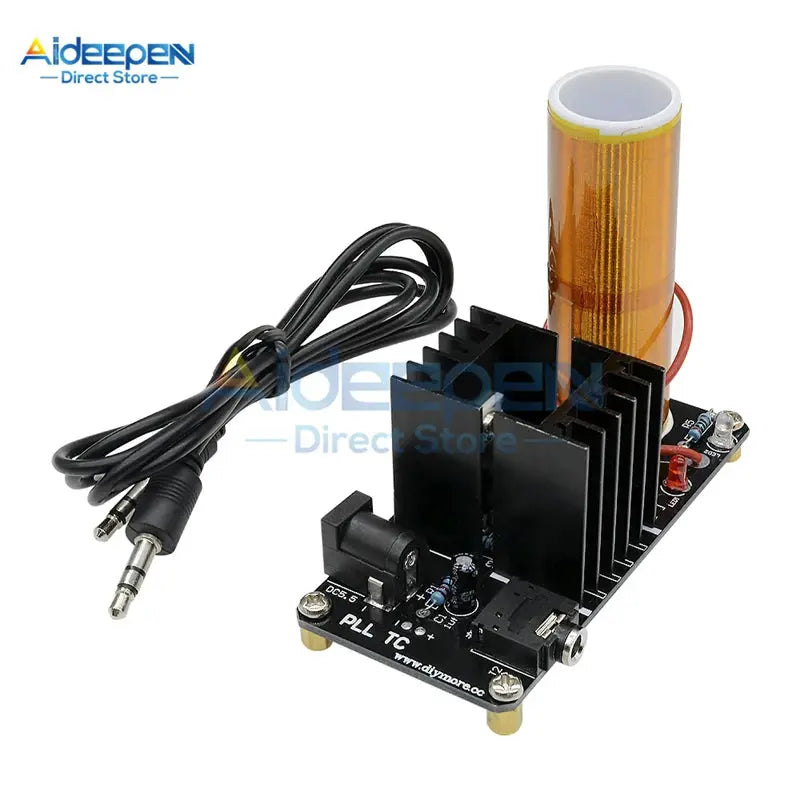 1Set Tesla Coil Kit DC 15-24V 15W Mini Music Tesla Coil Plasma Speaker Tesla Wireless Transmission DIY Kits GreatEagleInc