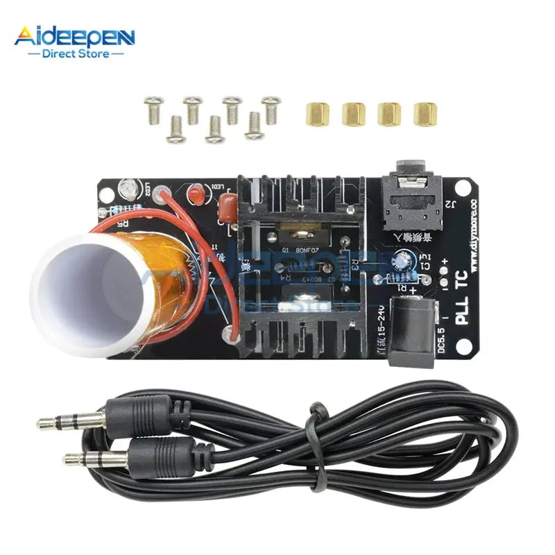 1Set Tesla Coil Kit DC 15-24V 15W Mini Music Tesla Coil Plasma Speaker Tesla Wireless Transmission DIY Kits GreatEagleInc