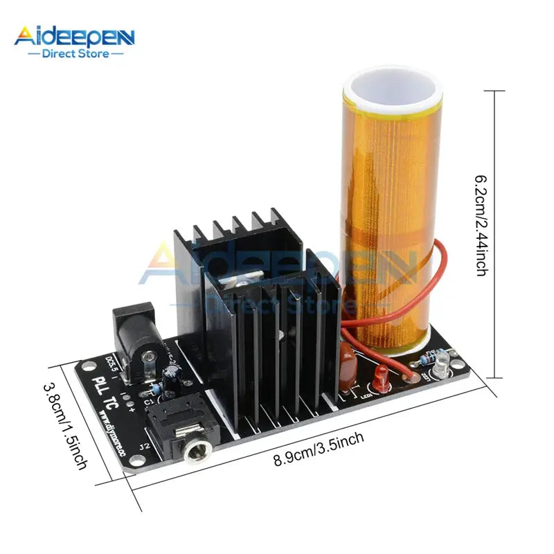 1Set Tesla Coil Kit DC 15-24V 15W Mini Music Tesla Coil Plasma Speaker Tesla Wireless Transmission DIY Kits GreatEagleInc