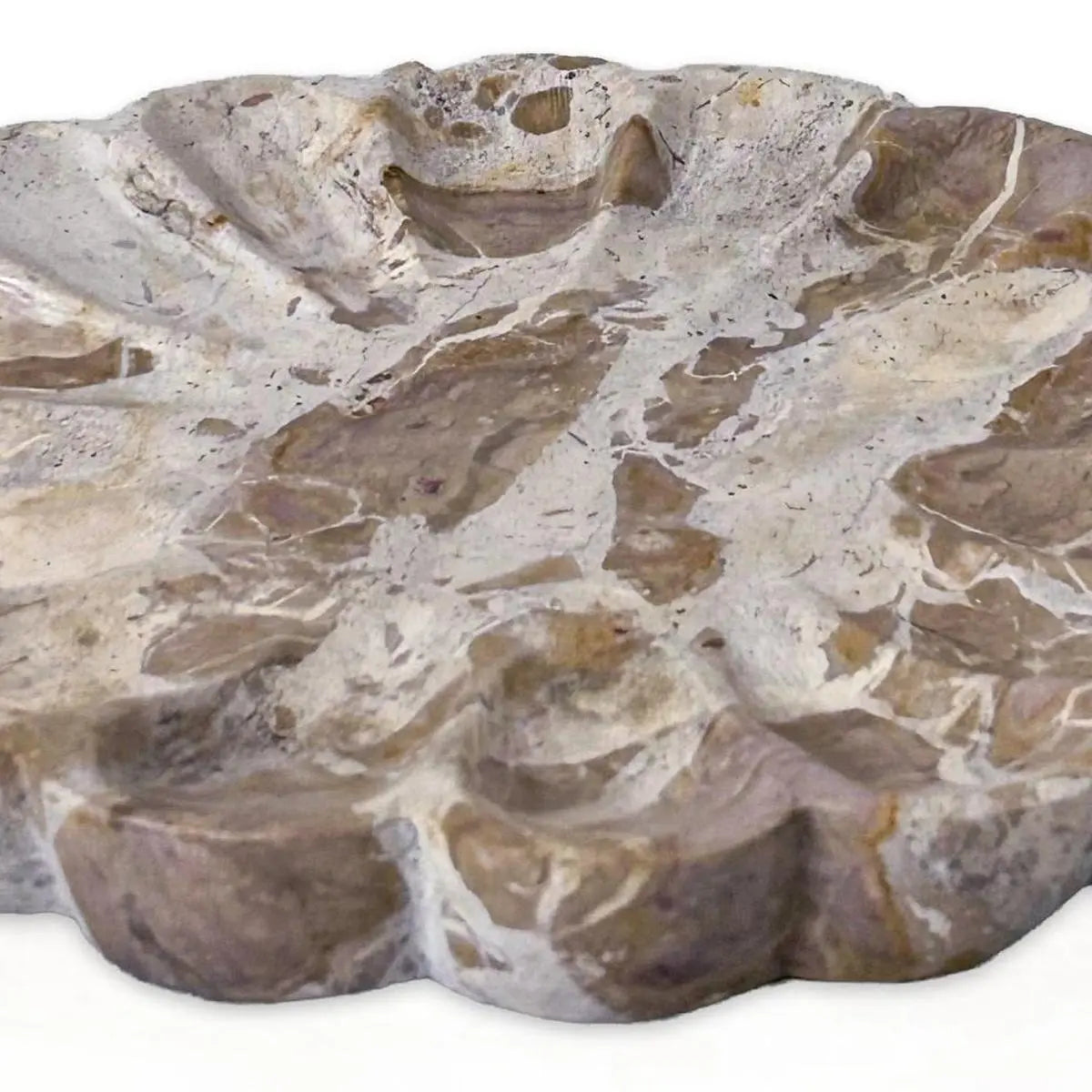 1" Beige Marble Decorative Bowl Homeroots Home Decor