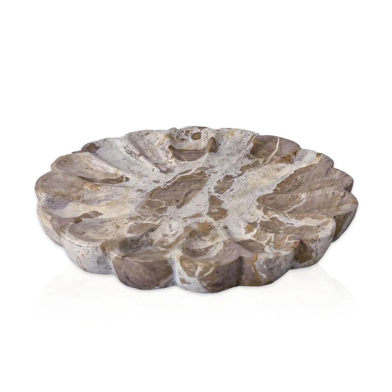 1" Beige Marble Decorative Bowl Homeroots Home Decor