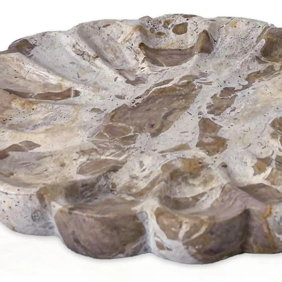 1" Beige Marble Decorative Bowl Homeroots Home Decor