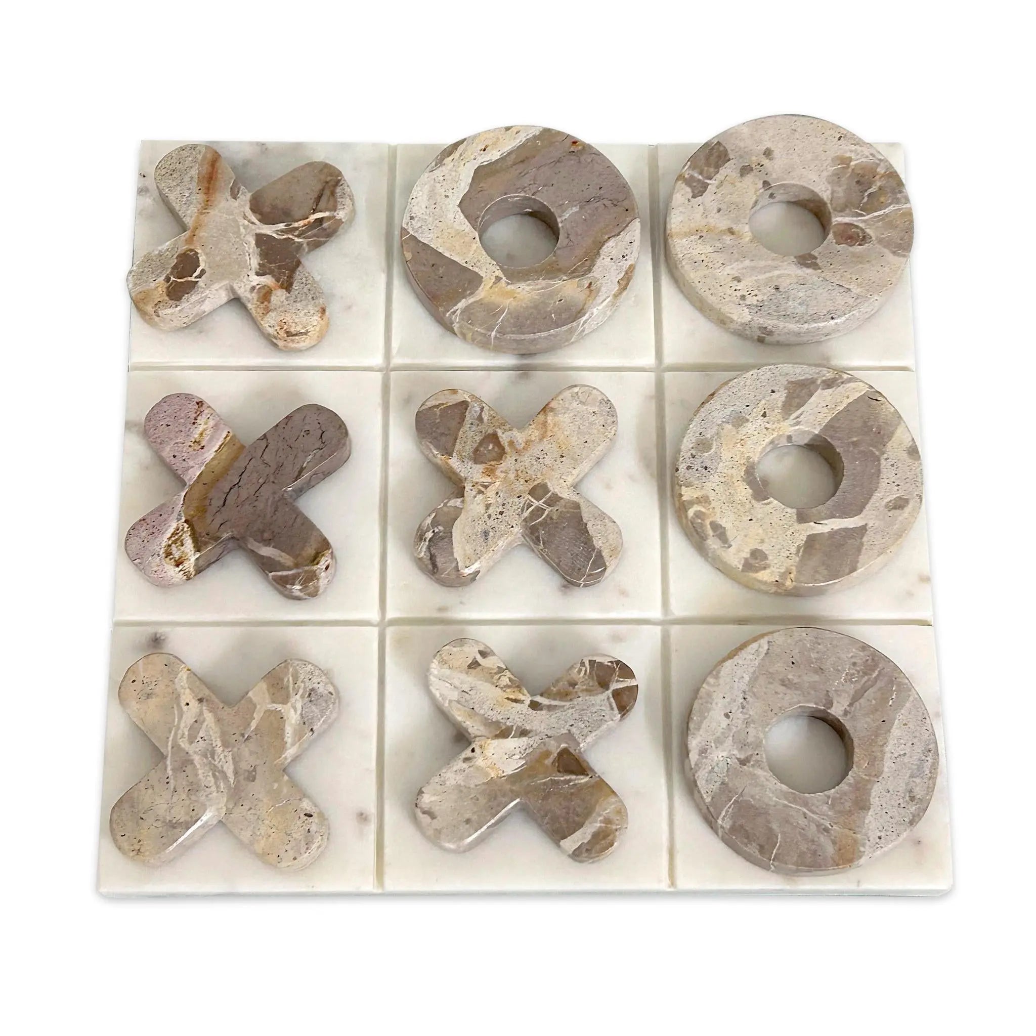 1" Cream Marble Decorative Game Homeroots Home Decor