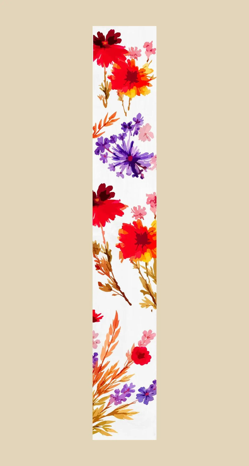 1" Red And White Solid Wood Floral Bouquet Porch Sign Homeroots Outdoor