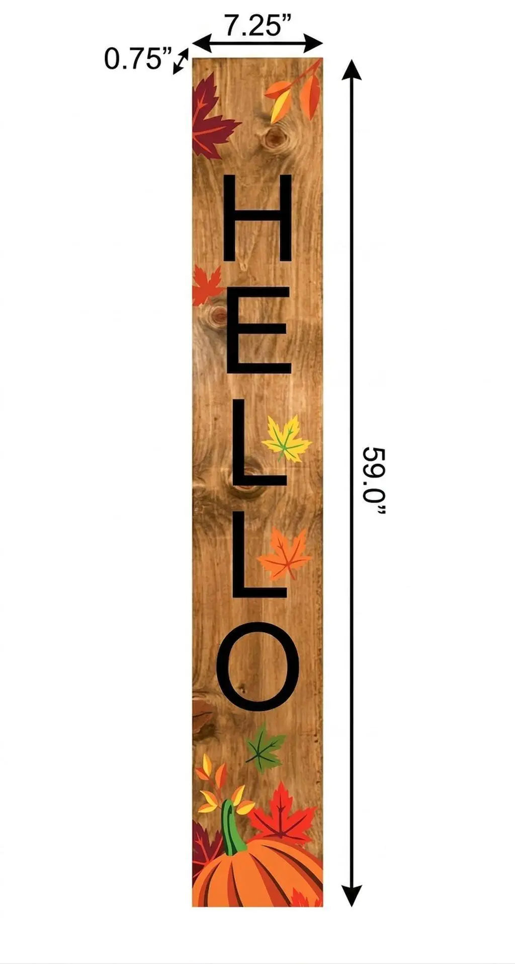 1" Tan And Black Solid Wood Hello Porch Sign Homeroots Outdoor