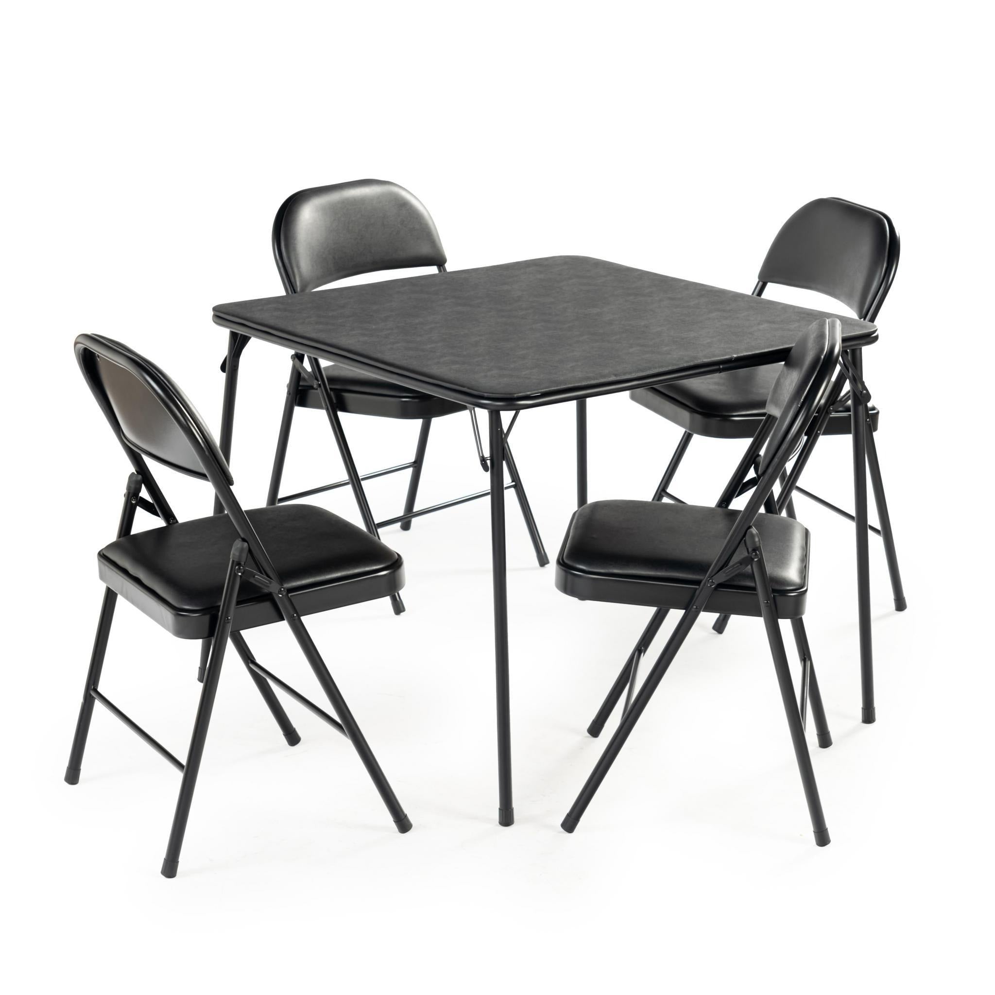 34" Walnut And Black Wood And Iron Folding Square Extendable Dining Table - Kitchen & Dining