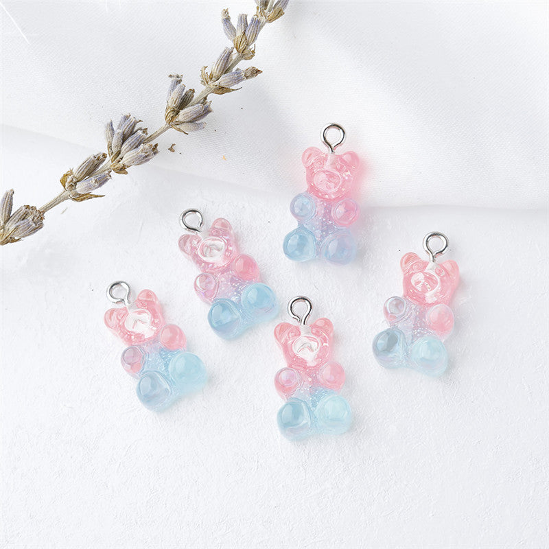 Candy Bear Cute Resin Charms DIY Patch Findings Gummy Earrings Keychain Necklace Pendant Jewelry Decor Accessory