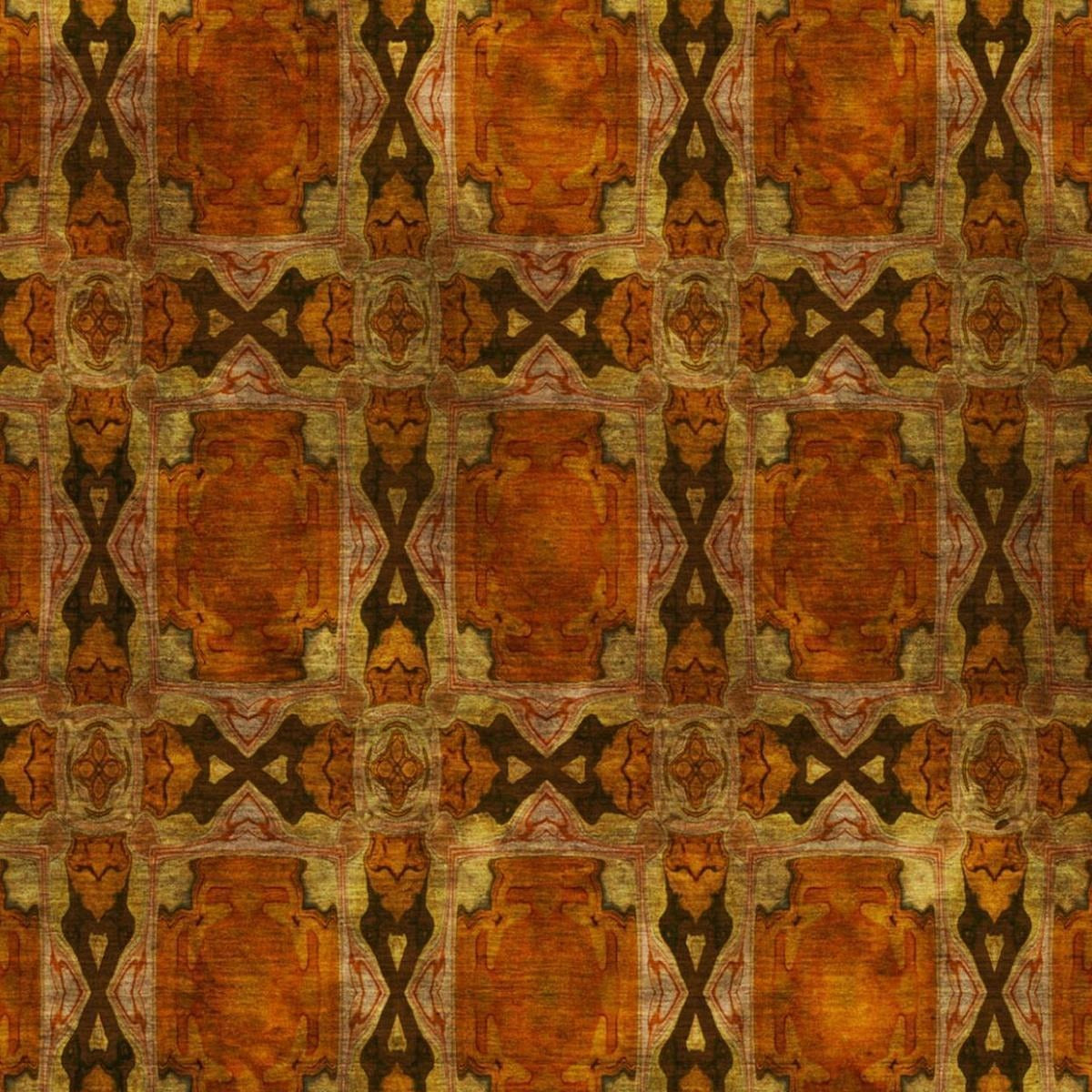 3' X 5' Orange And Terra Cotta Geometric Shag Washable Area Rug With UV Protection - Home & Garden