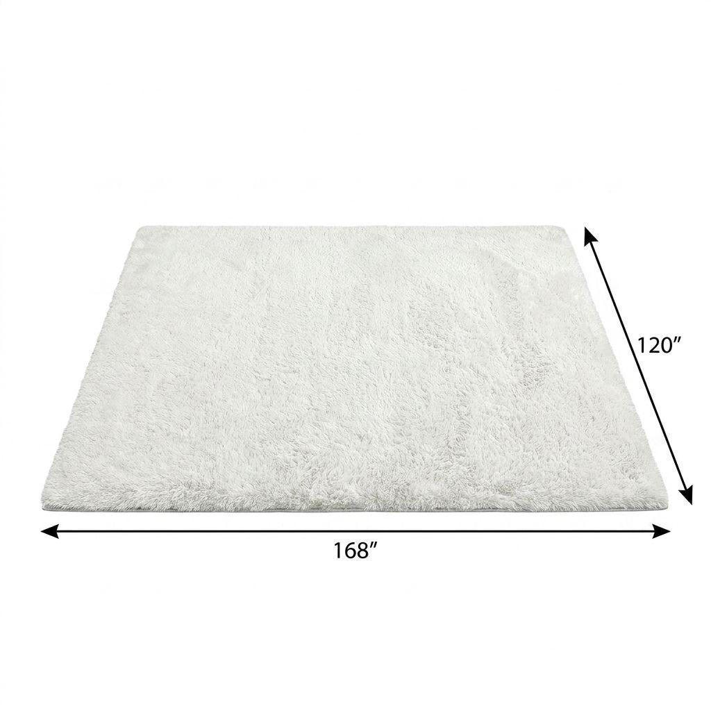 10' X 14' Blue And Teal Abstract Shag Washable Area Rug With UV Protection - Home & Garden