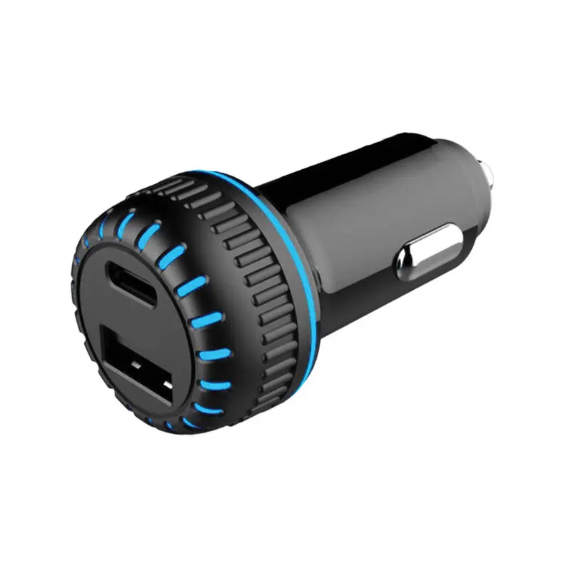 2 Pack Dual Port Car Charger- Type C & USB- Black CIAO Tech