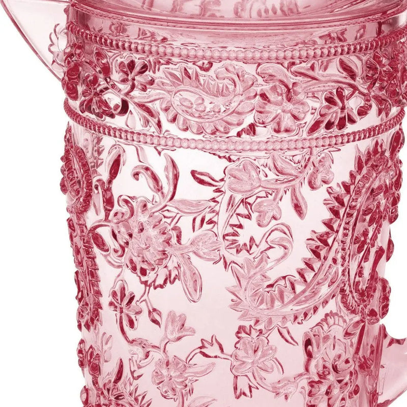 2.5 Quart Pink Paisley Acrylic Pitcher Homeroots Kitchen & Dining