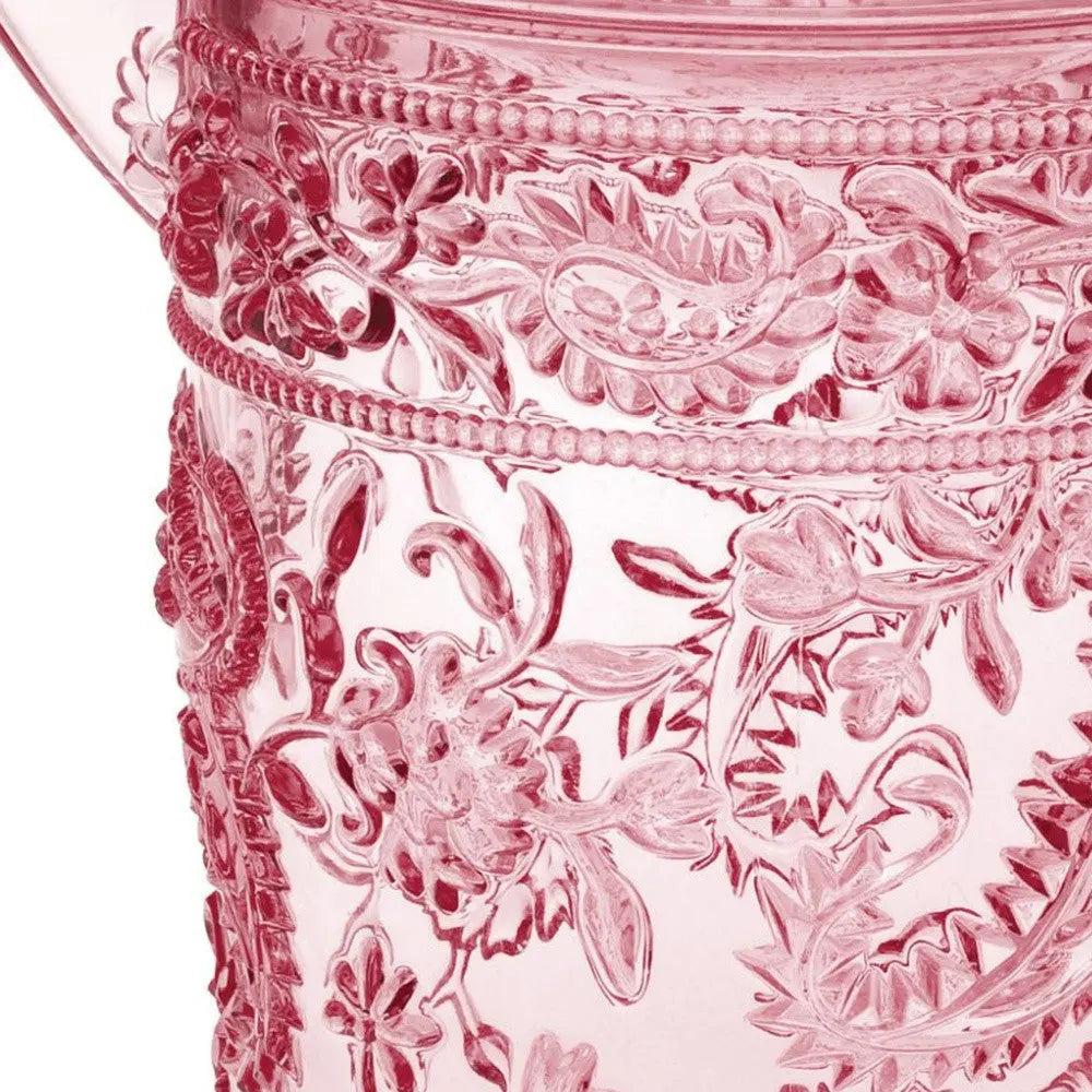 2.5 Quart Pink Paisley Acrylic Pitcher Homeroots Kitchen & Dining
