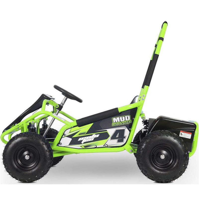 Mototec Mud Monster Kids Electric 48v 1000w Go Kart Full Suspension Green - Apparel & Accessories
