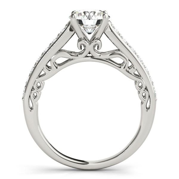 14k White Gold Unique Detailing Diamond Engagement Ring (1 1/3 cttw) - 3 - Jewelry