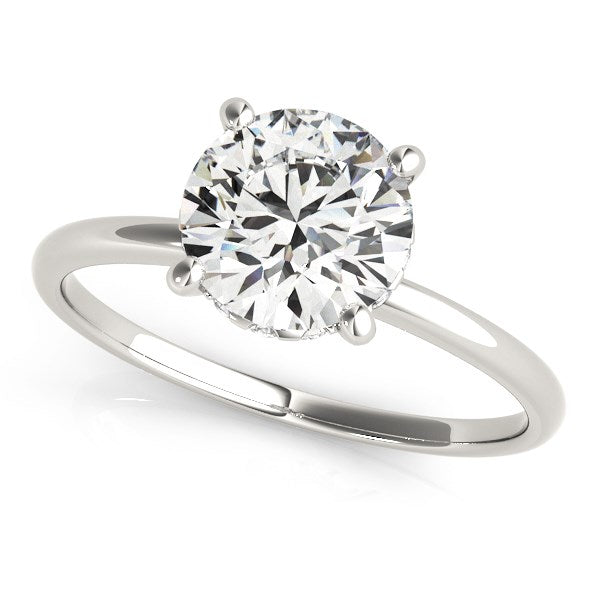 14k White Gold Prong Set Round Diamond Engagement Ring (2 cttw) - 3 - Jewelry