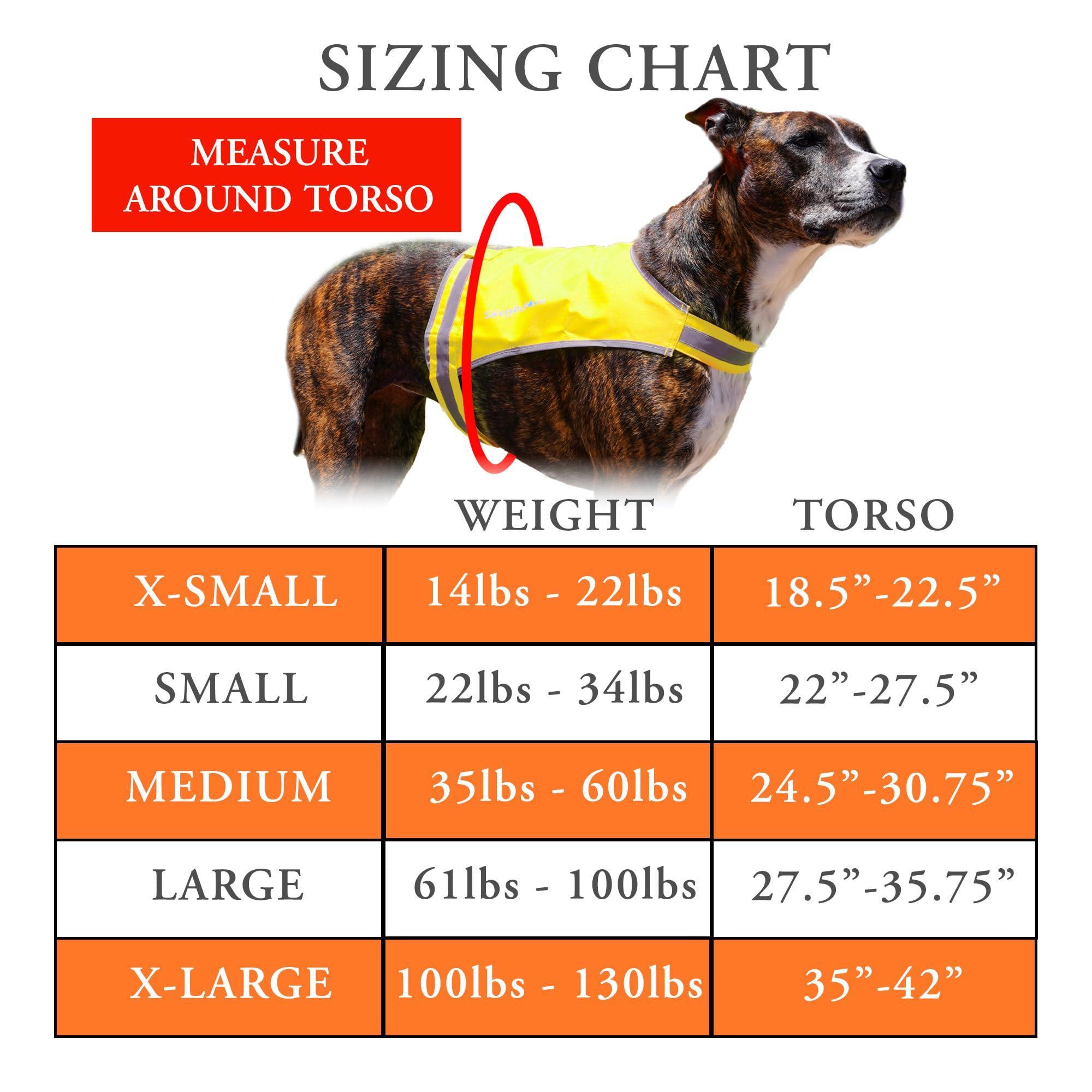 Lite Dog Vest. Coverage to Mid Back. Reflective Hi Visibility Fluorescent Yellow Fabric Helps to Keep Them in Sight and…