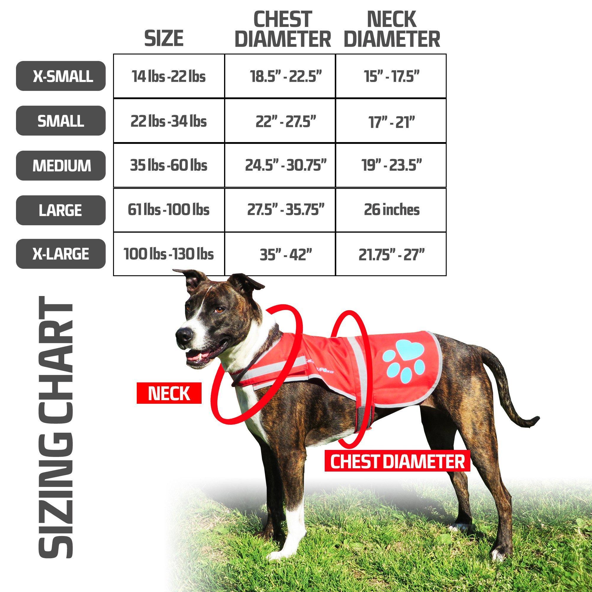 Dog Reflective Vest – Multiple Color Options with Hi Vis Fluorescent Visibility Helping to Safeguard Your Pet On Off Leash…