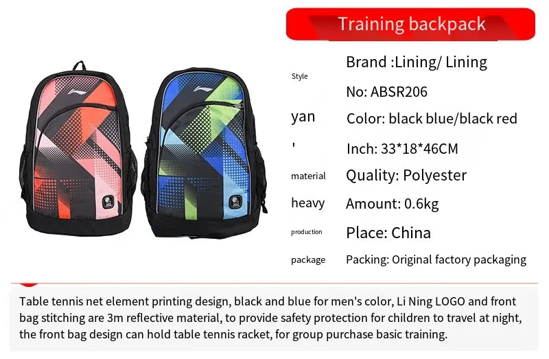 2023 national team table tennis racket bag ping pong blade case sport accessories men women Backpack