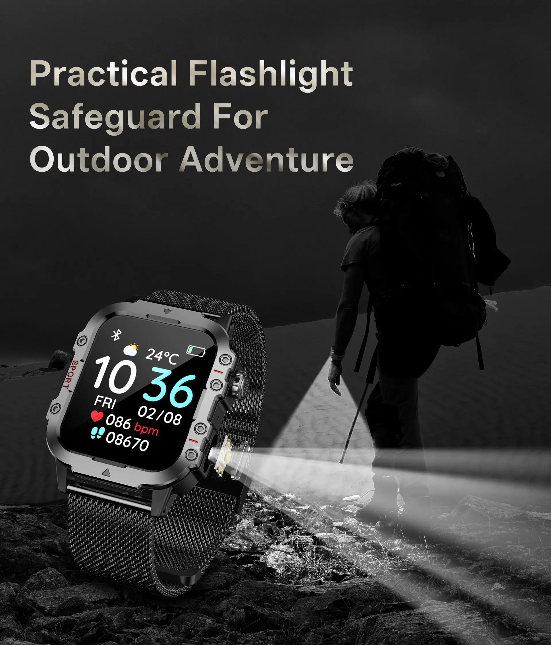 2024 Smart Watch Android Phone 1.44'' Inch Color Screen Bluetooth Call Blood Oxygen/Pressure Monitoring Smart Watch Women Men GreatEagleInc