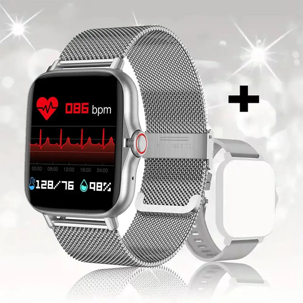 2024 Smart Watch Android Phone 1.44'' Inch Color Screen Bluetooth Call Blood Oxygen/Pressure Monitoring Smart Watch Women Men GreatEagleInc