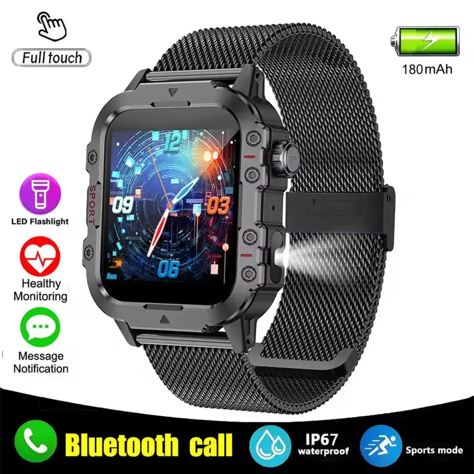 2024 Smart Watch Android Phone 1.44'' Inch Color Screen Bluetooth Call Blood Oxygen/Pressure Monitoring Smart Watch Women Men GreatEagleInc