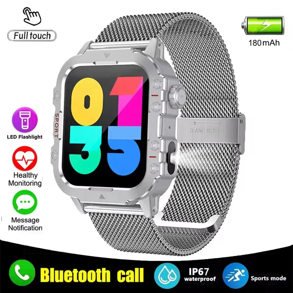 2024 Smart Watch Android Phone 1.44'' Inch Color Screen Bluetooth Call Blood Oxygen/Pressure Monitoring Smart Watch Women Men GreatEagleInc