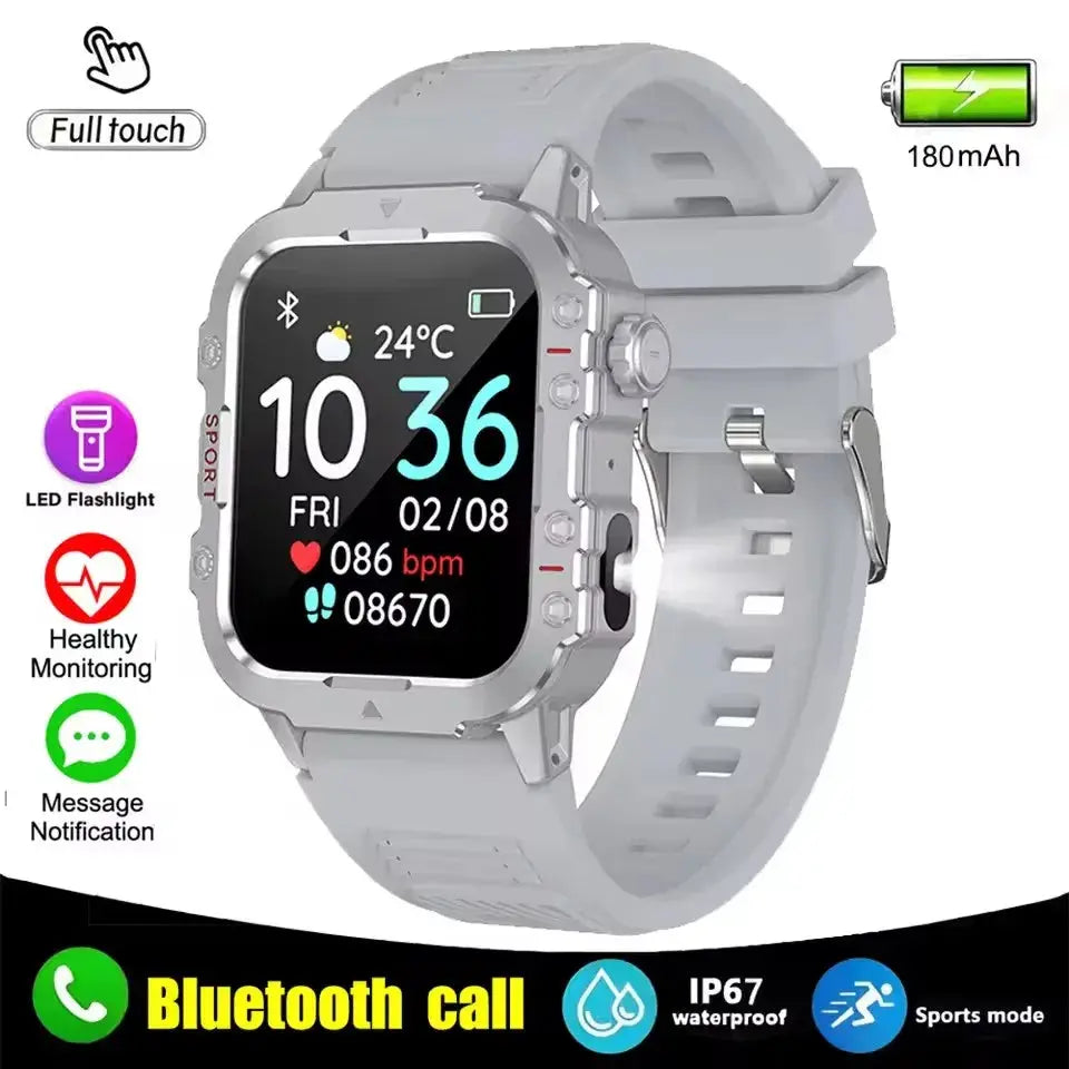 2024 Smart Watch Android Phone 1.44'' Inch Color Screen Bluetooth Call Blood Oxygen/Pressure Monitoring Smart Watch Women Men GreatEagleInc