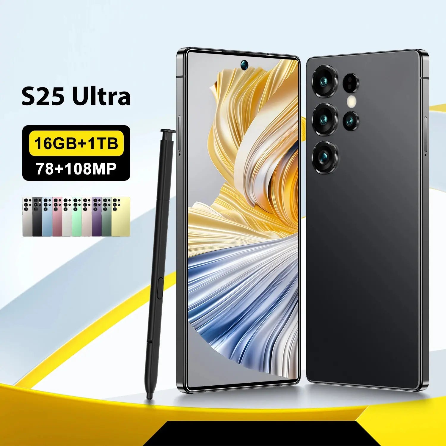 2025 Latest S25 Ultra Smart Phone 16GB +1TB Gaming Dual SIM CDMA 108MP 4K Display Deca Core Global Version GreatEagleInc