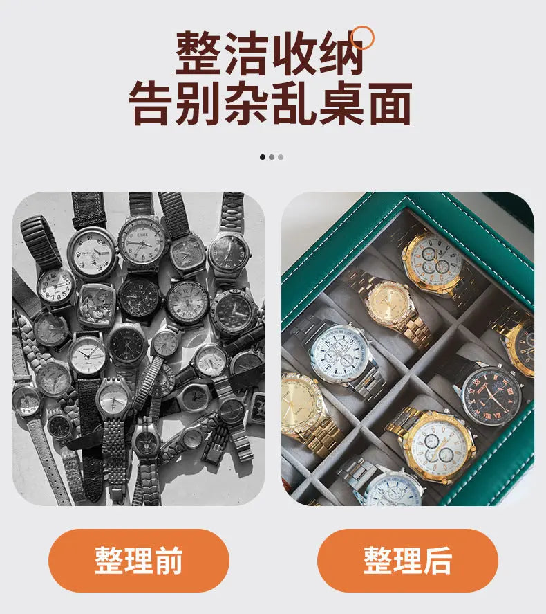 2025 New Leather Watch Box Storage Box with Lock Home Watch Organizer Display Box Mechanical Watch Jewelry Box GreatEagleInc