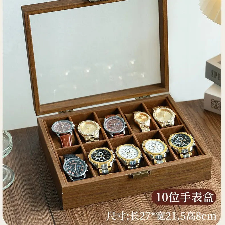 2025 New Leather Watch Box Storage Box with Lock Home Watch Organizer Display Box Mechanical Watch Jewelry Box GreatEagleInc