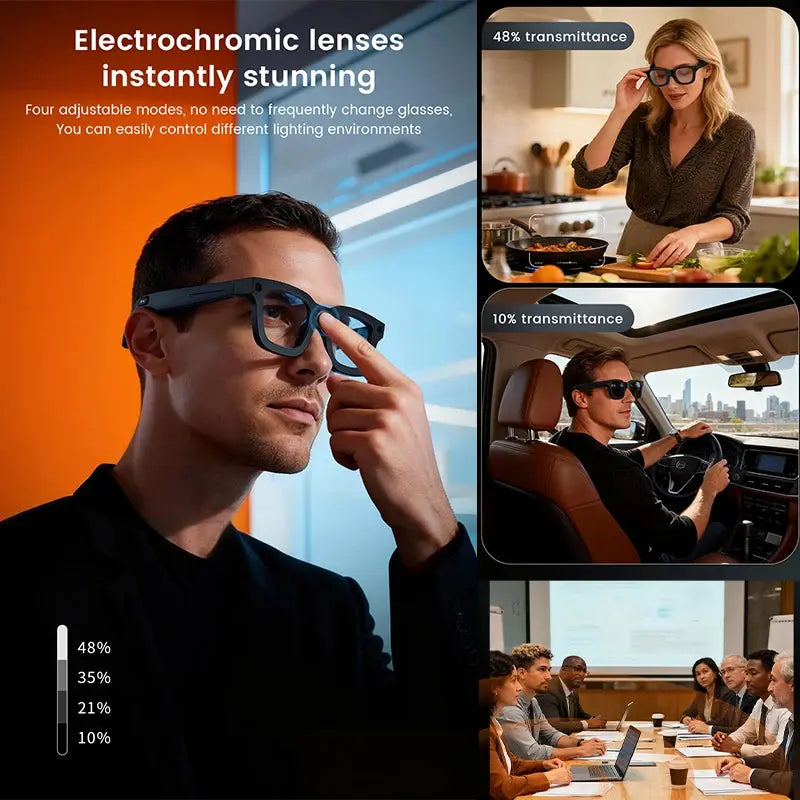 2026 Smart Glasses HD Photo Video OpenAI Record Translation Touch Photochromic Lenses Bluetooth Call Music Multifunction Glasses GreatEagleInc