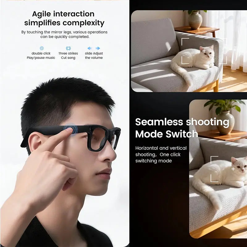2026 Smart Glasses HD Photo Video OpenAI Record Translation Touch Photochromic Lenses Bluetooth Call Music Multifunction Glasses GreatEagleInc