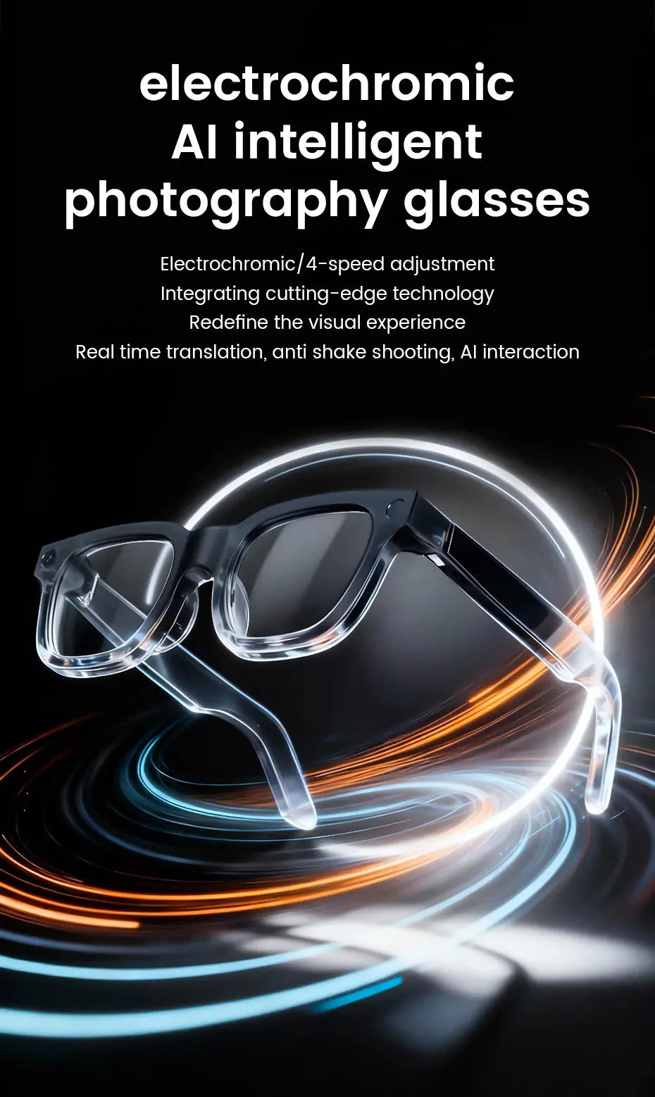 2026 Smart Glasses HD Photo Video OpenAI Record Translation Touch Photochromic Lenses Bluetooth Call Music Multifunction Glasses GreatEagleInc