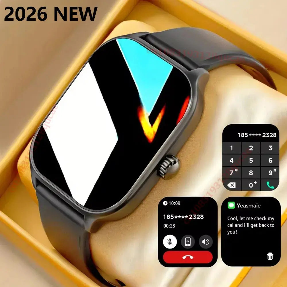 2026 Smart Watch Android IOS Phone 2.01 Inch Color Screen Bluetooth Answer Call Fitness Watches Tracker Smartwatch Women Men New GreatEagleInc
