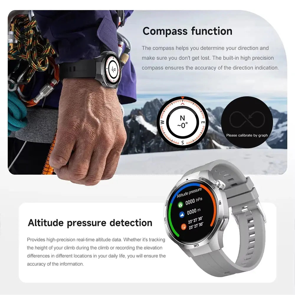 2026 new smart watch HD IPS large screen NFC GPS locator Bluetooth call life waterproof 100 + sports mode health monitoring GreatEagleInc