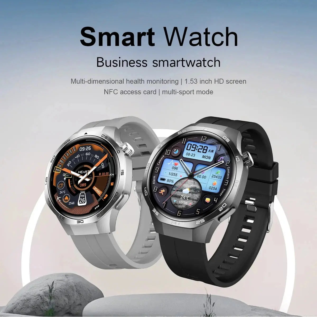 2026 new smart watch HD IPS large screen NFC GPS locator Bluetooth call life waterproof 100 + sports mode health monitoring GreatEagleInc