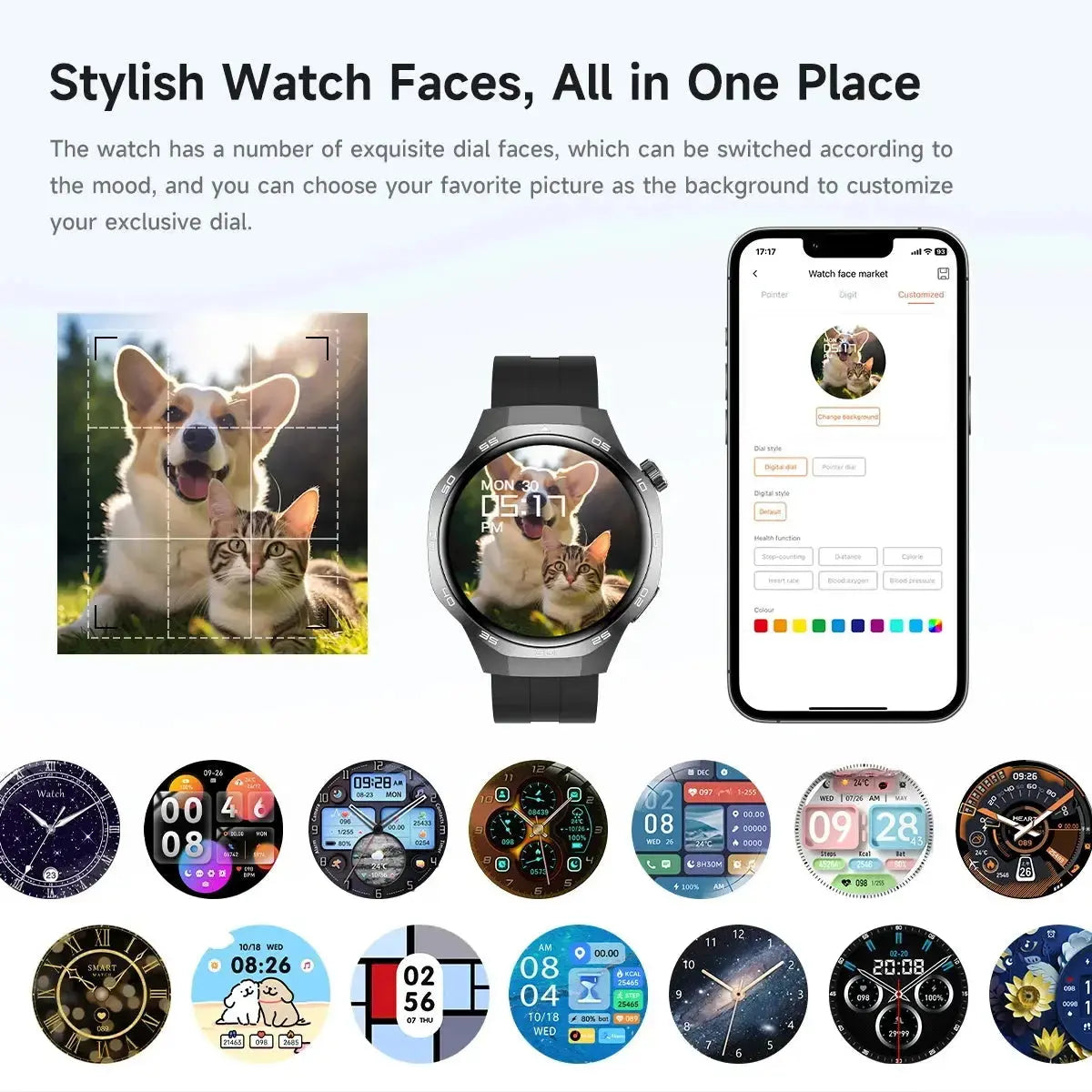 2026 new smart watch HD IPS large screen NFC GPS locator Bluetooth call life waterproof 100 + sports mode health monitoring GreatEagleInc