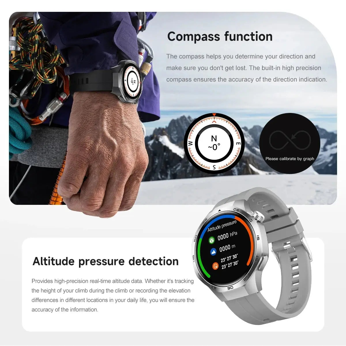 2026 new smart watch HD IPS large screen NFC GPS locator Bluetooth call life waterproof 100 + sports mode health monitoring GreatEagleInc