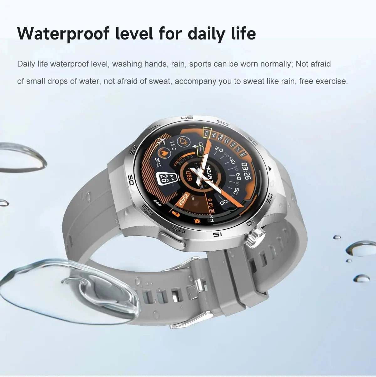 2026 new smart watch HD IPS large screen NFC GPS locator Bluetooth call life waterproof 100 + sports mode health monitoring GreatEagleInc