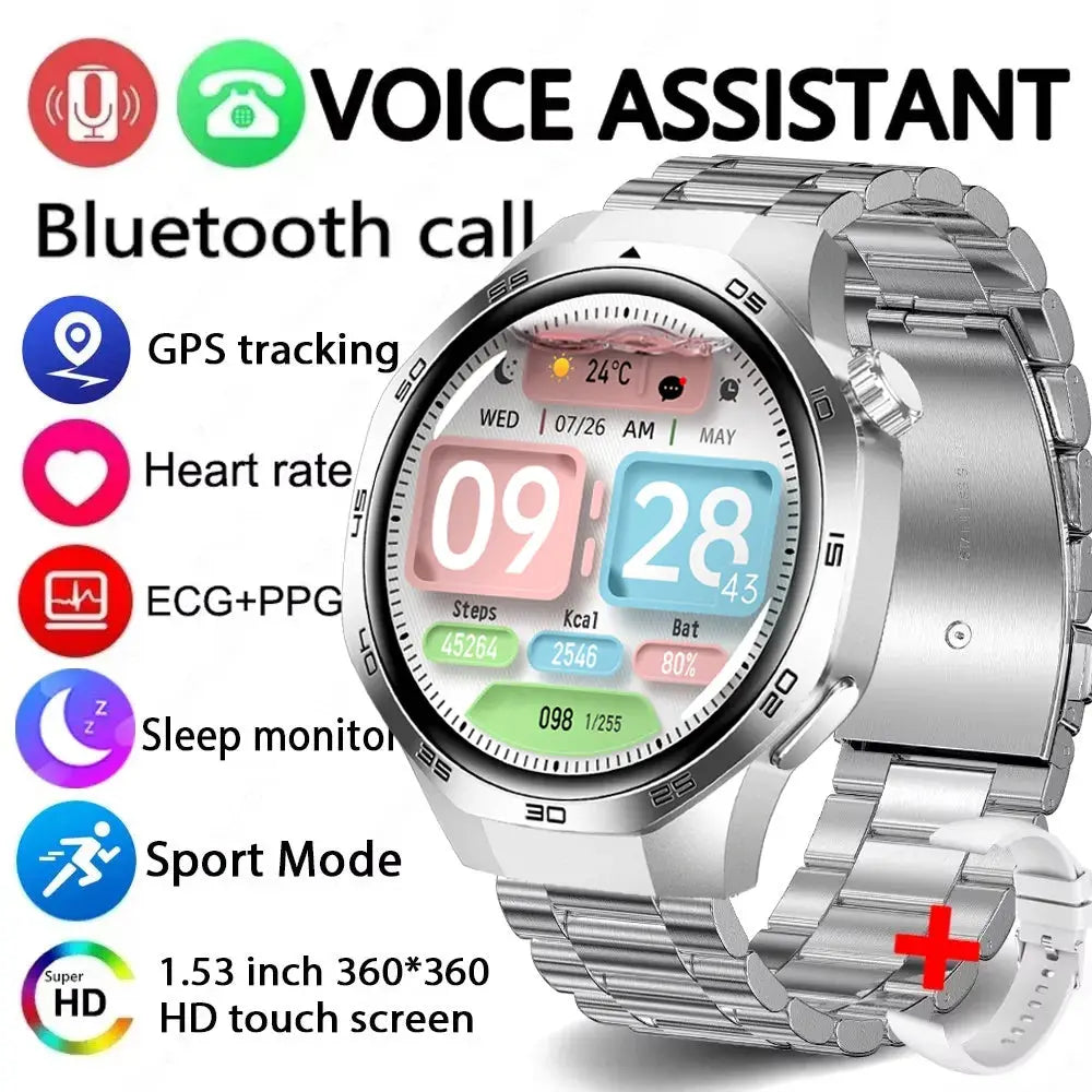 2026 new smart watch HD IPS large screen NFC GPS locator Bluetooth call life waterproof 100 + sports mode health monitoring GreatEagleInc