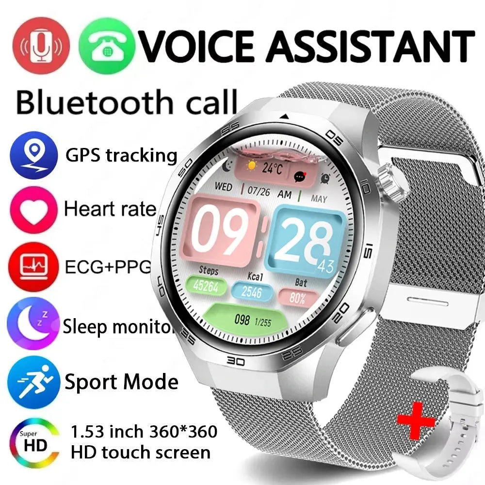 2026 new smart watch HD IPS large screen NFC GPS locator Bluetooth call life waterproof 100 + sports mode health monitoring GreatEagleInc