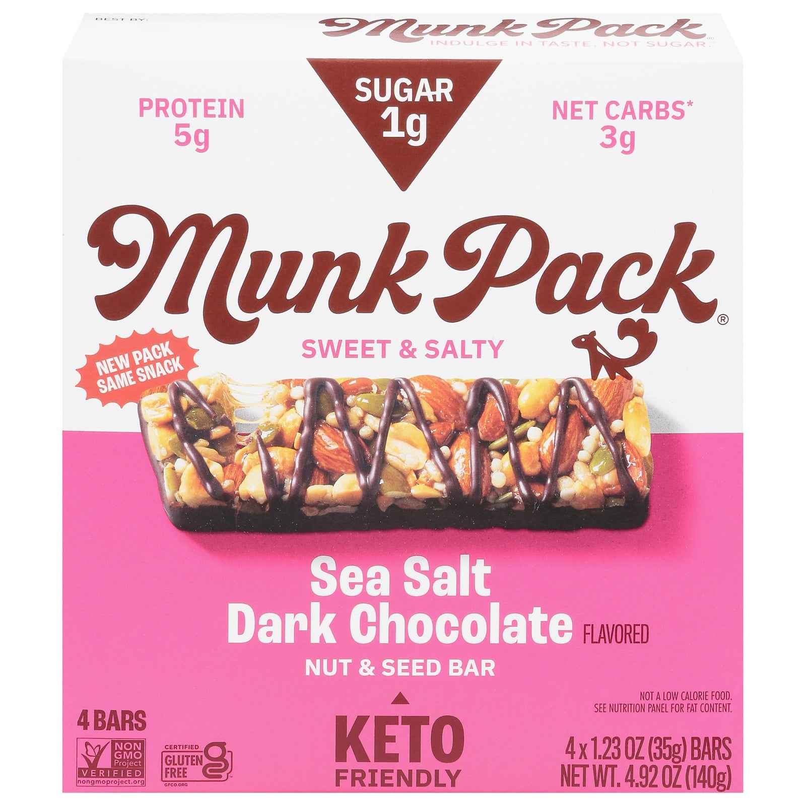 Munk Pack - Keto Nt&sd Ssalt Dk Choc - Cs Of 6-4/1.23oz