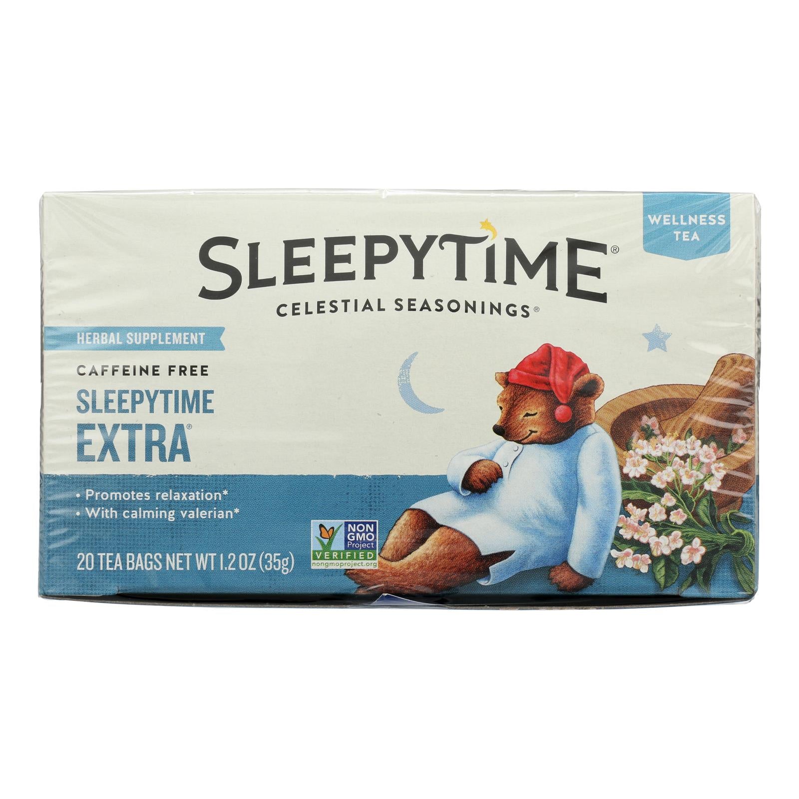 Celestial Seasonings Wellness Tea - Sleepytime Extra - Caffeine Free - 20 Bags - GreatEagleInc