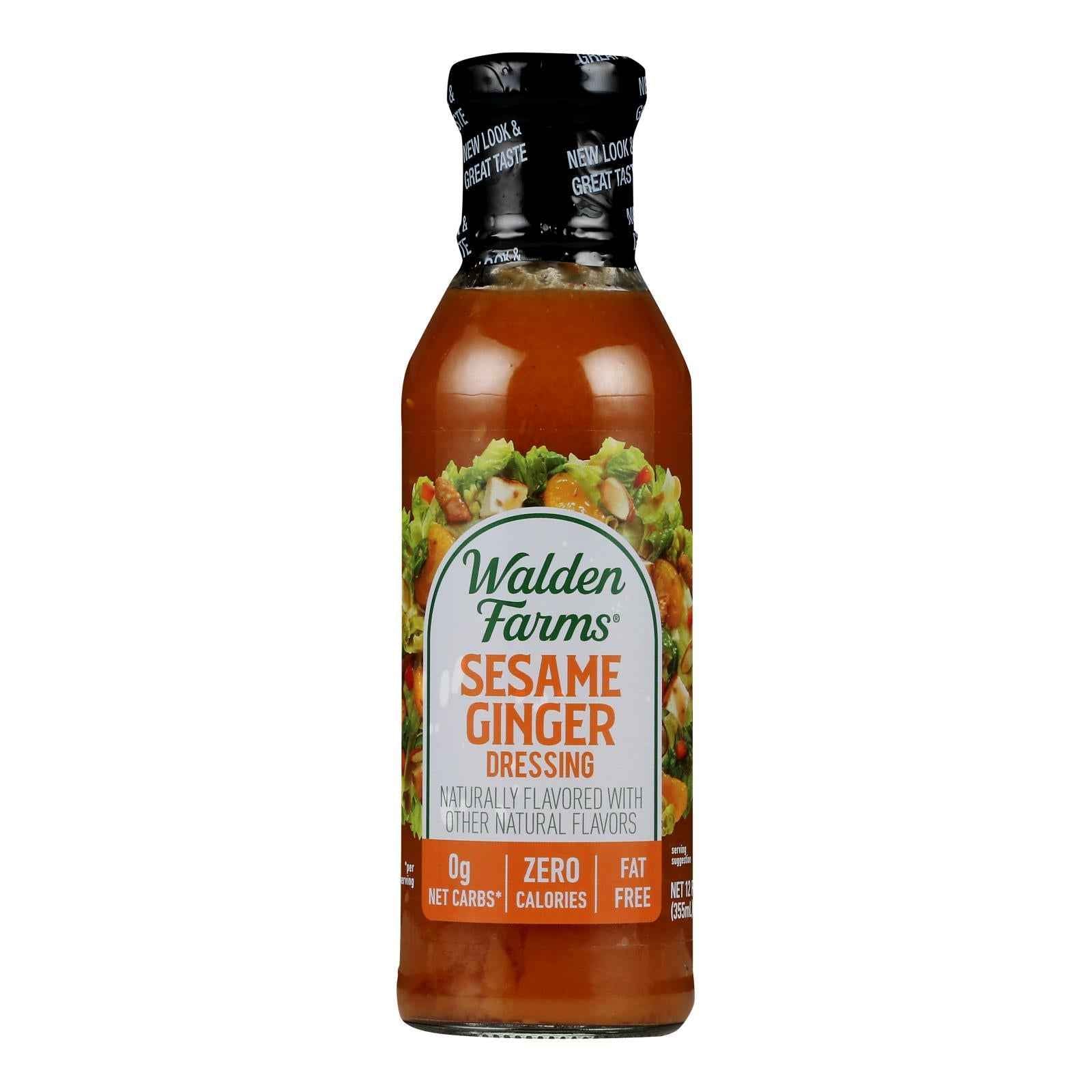 Walden Farms Dressing - Sesame Ginger - Case Of 6 - 12 Fl Oz