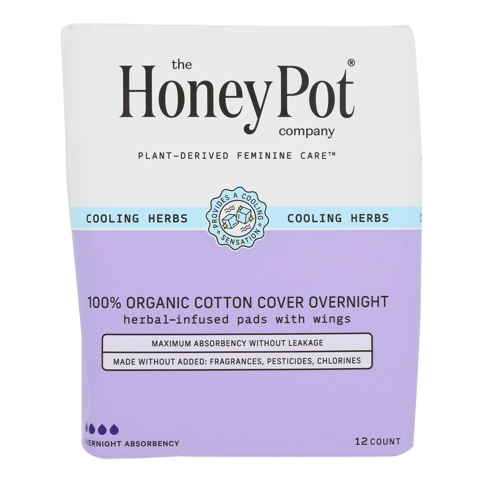 The Honey Pot - Menstrl Pads Ovrnt Herbal - Ea Of 1-12 Ct Default Title