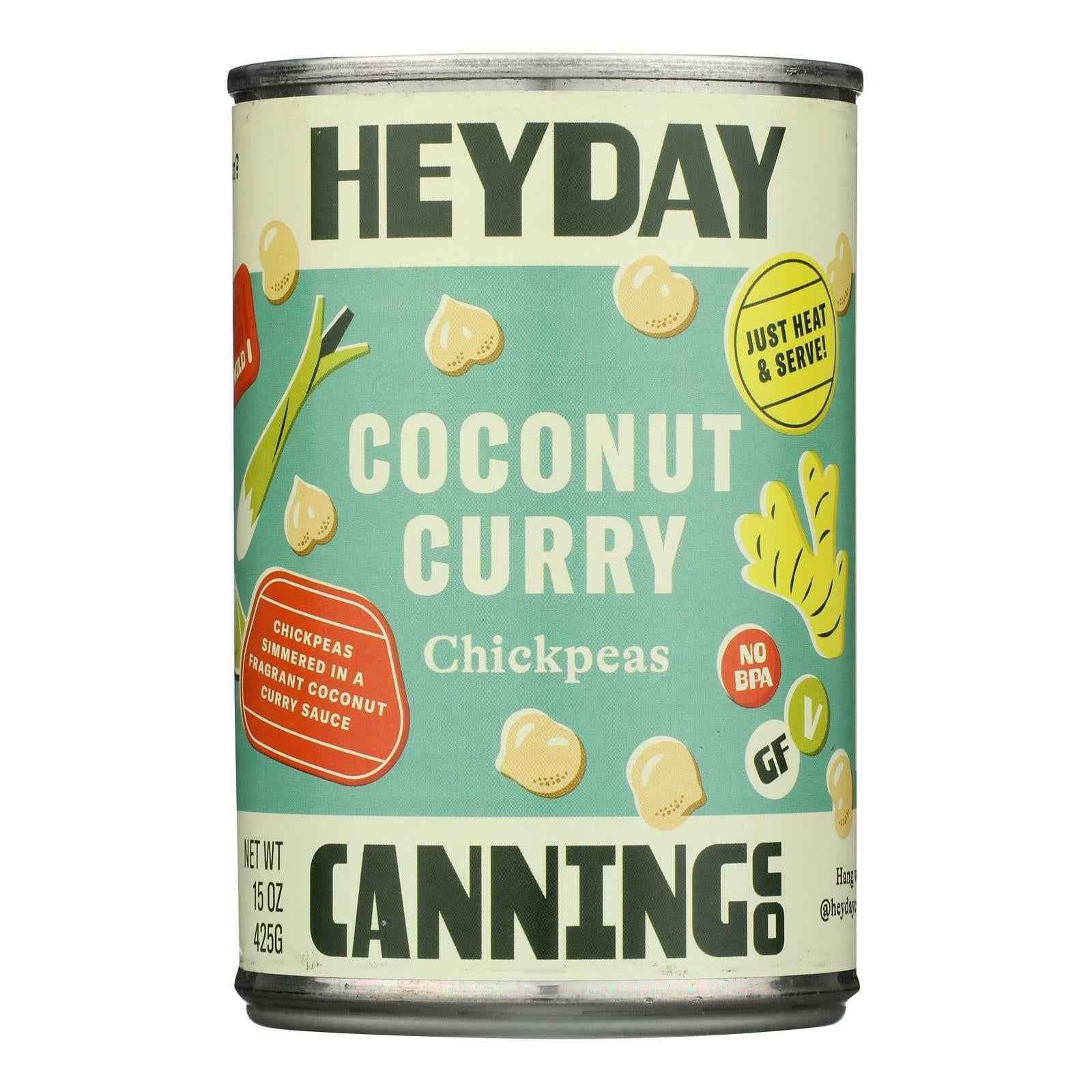Heyday Canning Co. - Chickpeas Coconut Curry - Cs Of 12-15 Oz