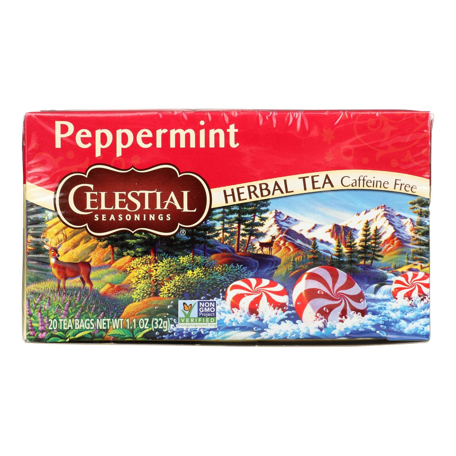 Celestial Seasonings Herbal Tea - Peppermint - Caffeine Free - 20 Bags - GreatEagleInc