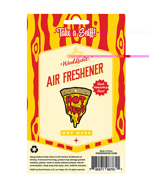 'wood Rocket Hot Mess Air Freshener - Pineapple - GreatEagleInc
