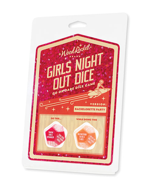 'wood Rocket Girls Night Out Do Or Dare Dice Game - Red - GreatEagleInc